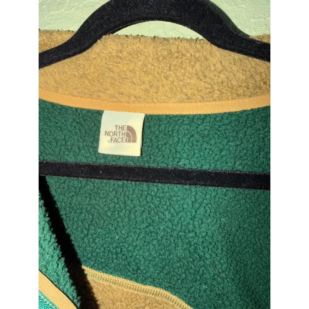 The North Face Men's TKA Glacier 1/4 Zip Fleece Jacket Large Khaki Night Green